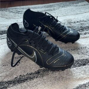 Nike Black and Gold Soccer Cleats